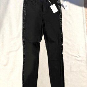 Good American Good Legs Paneled Velvet Women's Jeans in Black Size 4